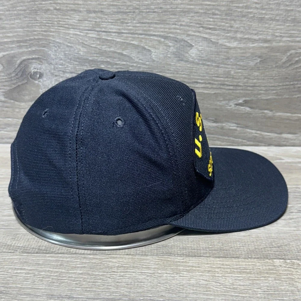U.S. Navy Hat Cap Snap Back One‎ Size Black SCPO Retired Eagle Crest Patch Mens